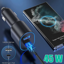Load image into Gallery viewer, Cargador Fast Charger para Auto 45W y 15W